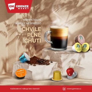 ☕ Kompatibilní kapsle Nespresso – chvíle plné chuti Dopřejte si kávový zážitek jako z kavárny u vás doma. Na GRENZE...